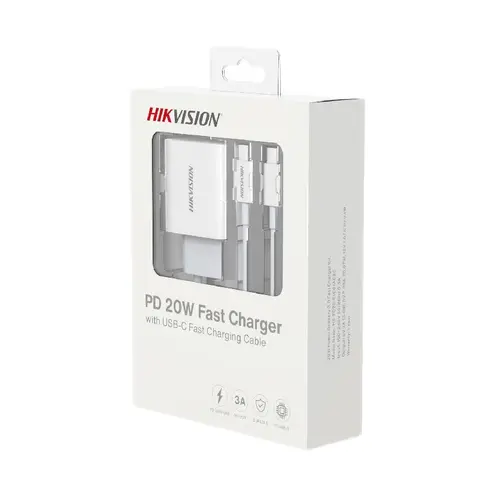 Зарядно устройство, HikVision Phone Charger KIT, 20W fast charger plus USB C to C fast charging cable
