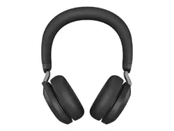 JABRA EVOLVE2 75, Link390a MS Stereo Black, EVOLVE2 75 headset Black MS, Link 380 BT adapter USB-A MS,1.2m USB-C to USB-A cable, carry pouch, warranty and warning (safety leaflets)
