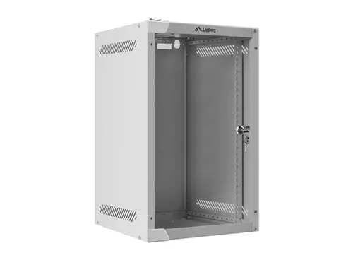 Комуникационен шкаф, Lanberg rack cabinet 10'' wall-mount 9U / 280x310 for self-assembly (flat pack), grey