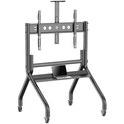 ONKRON Mobile TV stand with bracket 60"-120" Screens up to 150 kg, Black