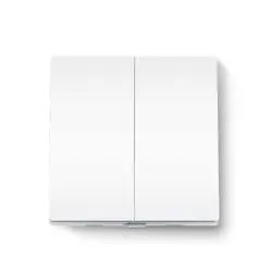 Интелигентен ключ за осветление, TP-Link Tapo S220, двоен, еднопосочен