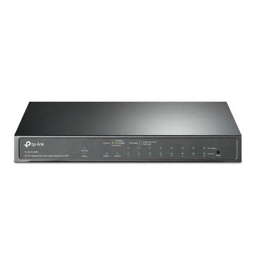 Комутатор TP-LINK TL-SG1210MPE, 10хGbE RJ45, 8-Port PoE+, 1x SFP/RJ45 combo,123W