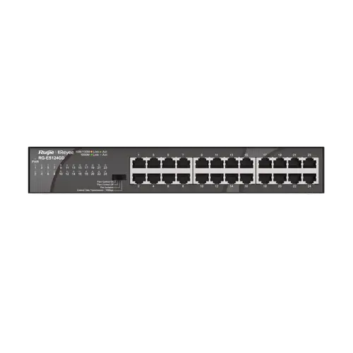 Комутатор Ruijie RG-ES124GD, 24 x GbE, метален, настолен