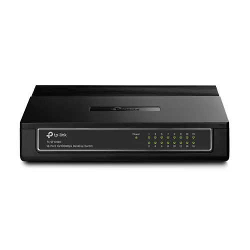 Комутатор TP-LINK TL-SF1016D, 16-порта RJ45 10/100Mbps, неуправляем, настолен