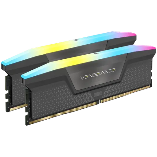 CORSAIR VENGEANCE RGB DDR5 32GB (2x16GB) DDR5 6000 CL36-44-44-96 1.4V AMD EXPO Memory - Grey, 0840006679653
