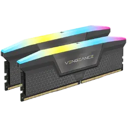 CORSAIR VENGEANCE RGB DDR5 32GB (2x16GB) DDR5 6000 CL36-44-44-96 1.4V AMD EXPO Memory - Grey, 0840006679653