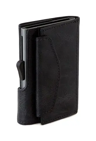Картодържател C-SECURE с портфейл и монетник, Blackwood