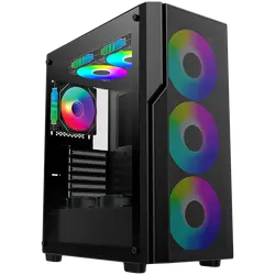 Chassis FC-C01 ARGB 7 slots; 1x Type-C, 3x USB 3.0; 3 x12cm ARGB front;  1 x12cm ARGB back; Without PSU