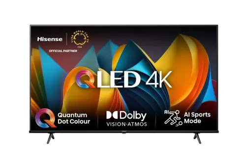 Телевизор, Hisense 55" E7NQ, 4K Ultra HD 3840x2160, QLED, Quantum Dot, HDR 10+, HLG, Dolby Vision, DTS Virtual X, Smart TV, WiFi, Light Sensor, BT, Anyview Cast, 3xHDMI, 2xUSB, LAN, CI+, DVB-T2/C/S2, Black