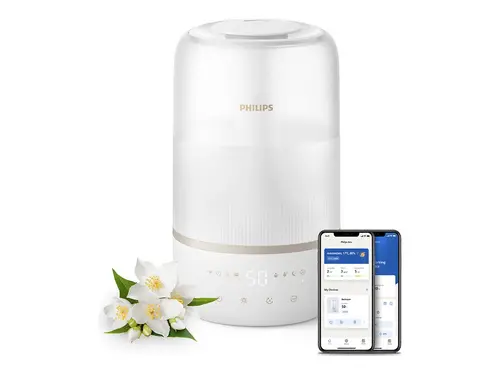 PHILIPS Овлажнител на въздух Серия 1000 Непрекъснато овлажняване за до 32 часа приложение Air+ за помещение до 41 м² бяло