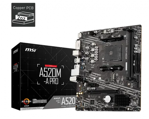 Дънна платка, MSI A520M-A PRO /AM4