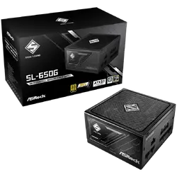 Asrock SL-650G, 650W, 80 Plus GOLD, Fully Modular PSU, Japanese Capacitors, 2x EPS 12V CPU(4+4pin), 2x PCIe (6+2pin), 3x 4-pin connectors, 6x SATA, OCP, SCP, OVP, UVP, OTP, OPP protections, 135 mm Axial Fan, ATX 3.1