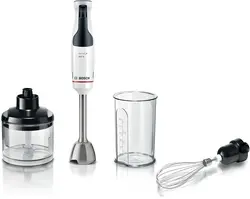 Пасатор, Bosch MSM4W421, SER4, Blender, ErgoMaster, 800 W, Dynamic Speed Control, QuattroBlade System, Included Blender, Chopper, Stainless steel whisk & Measuring cup, White
