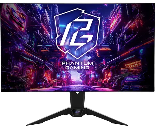 Asrock Gaming Monitor, 31.5" 4K (3840x 2160) OLED, AG, 240/480 Hz, 132% sRGB, 16:9, 1 500 000:1, 178/178, 0.03 ms, High, Swivel and Tilt adjustment, 2x 5W Speakers, 2x HDMI 2.0, 2x DP 1.2, 4x USB 3.2, 1x USB-C, 1x Audio (3.5mm), Wi-Fi antenna, 3Y