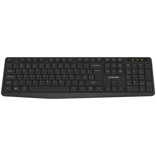 CANYON keyboard KB-W01 EN/BG Wireless Black