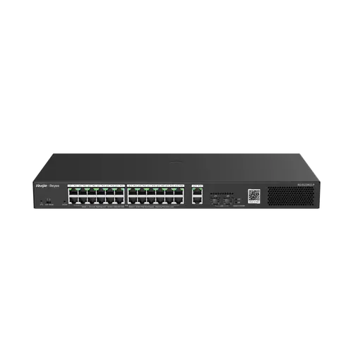 Комутатор Ruijie RG-ES228GS-P, 26xGbE, 2xSFP, 24x PoE+, 370W, до 16 VLAN, шкаф