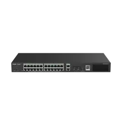 Комутатор Ruijie RG-ES228GS-P, 26xGbE, 2xSFP, 24x PoE+, 370W, до 16 VLAN, шкаф