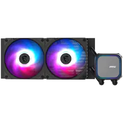 MSI MAG CORELIQUID A13 240, 2x120mm Pre-installed ARGB Daisy Chain Fans, Replacable Top Cover, Copper Base Intel LGA 1700/1851, AMD AM5/AM4, 3Y Warranty