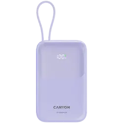 CANYON power bank OnPower 101 built-in cable 10000 mAh PD22.5W Purple