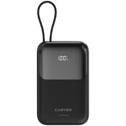 CANYON power bank OnPower 101 built-in cable 10000 mAh PD22.5W Black