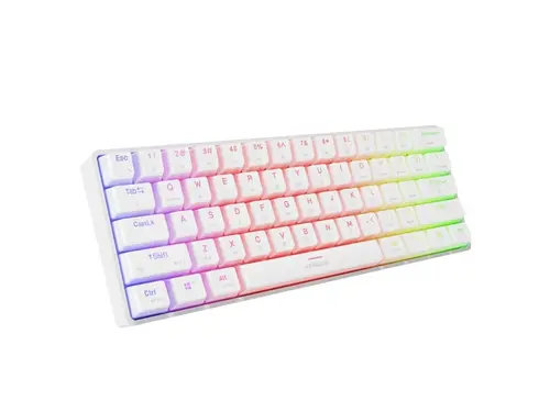 Клавиатура, Genesis Mechanical Gaming Keyboard Thor 660 G2 Wireless RGB Backlight WHITE GATERON BROWN