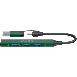 CANYON hub DS-02 4in1 USB-A/C Green