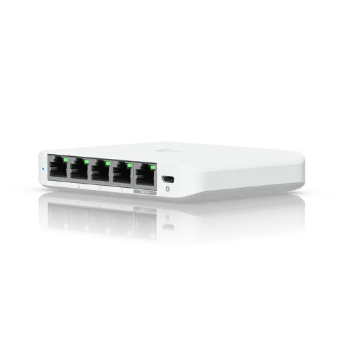 Комутатор Ubiquiti USW-Flex-2.5G-5, 5x 2.5G, PoE+ in, USB-C power
