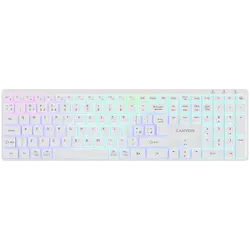 CANYON keyboard HKB-W11 UK/US RGB Dual Mode Wireless White