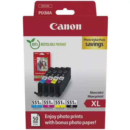 Консуматив, Canon CLI-551XL C/M/Y/BK Photo Value Pack