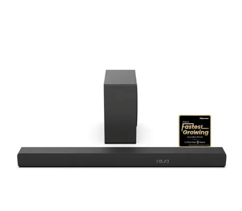 Аудио система, Hisense HS3100, 6-speaker surround sound system, 480W Total Output Power,6.5їWireless subwoofer, Rear surround speakers, Dolby Digital Plus and DTS Virtual:X, EzPlay and Bluetooth 5.3,Black