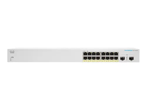 Комутатор, Cisco CBS220 Smart 16-port GE, PoE, 2x1G SFP