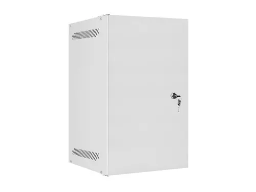Комуникационен шкаф, Lanberg rack cabinet 10" wall-mount 9U / 280x310 self-assembly flat pack with metal door, grey