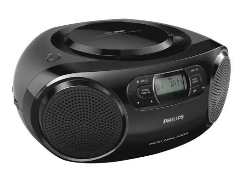 PHILIPS CD радиокасетофон DAB Аудио вход черен