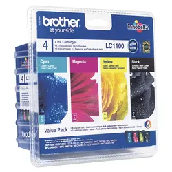Консуматив, Brother LC-1100BK/C/M/Y VALUE BP Ink Cartridge Standard Set