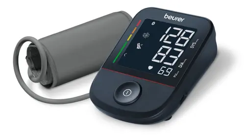 Апарат за кръвно налягане, Beurer BM 48 BT upper arm blood pressure monitor, Inflation technology, Patented resting indicator, Cuff fit check, Arrhythmia detection, Risk indicator, Bluetooth, Cuff size 22 - 42sm, USB-C charging cable