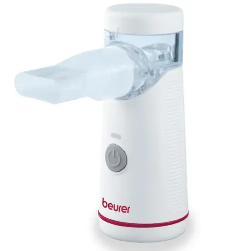 Инхалатор, Beurer IH 51 Nebuliser, vibrating membrane technology, Small and light; Ultra-quiet; Rotated flexibly; self-cleaning function; Mouthpiece, adult mask, children`s mask, storage bag and Micro USB cable