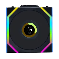 Вентилатор Lian Li UNI FAN SL Wireless LCD Reverse Blade ARGB PWM - 120 mm Черен