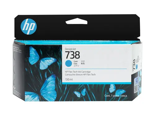 Консуматив, HP 738 130-ml Cyan DesignJet Ink Cartridge Консуматив, HP 738 130-ml Cyan DesignJet Ink Cartridge