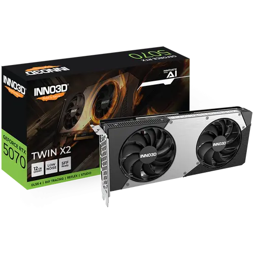 Видео карта, Inno3D GeForce RTX 5070 12GB GDDR7 Twin X2