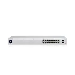 Комутатор Ubiquiti USW-16-POE, 8x Gbit PoE+, 8x GBit, 1xSFP слот, управляем, 42W