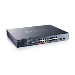 Комутатор, ZyXEL XMG1915-18EP, 16-port 2.5GbE, 2 SFP+, 8 x PoE++ 180W  Smart Switch, hybird mode, standalone or NebulaFlex Cloud