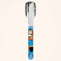 Комплект за хранене Akinod Straight Cutlery 12H34, Superman Vintage