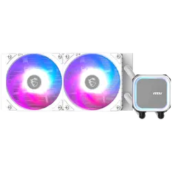 MSI MAG CORELIQUID A13 240 WHITE, 2x120mm Pre-installed ARGB Daisy Chain Fans, Replacable Top Cover, Copper Base Intel LGA 1700/1851, AMD AM5/AM4, 3Y Warranty