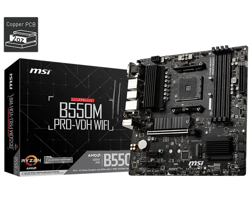 Дънна платка, MSI B550M PRO-VDH WIFI /AM4