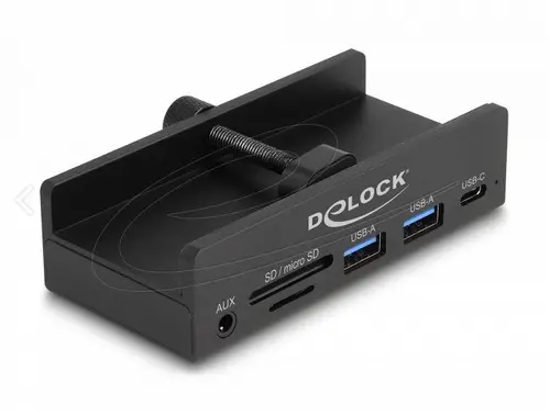 Външен USB Хъб, 3-порта, 5 Gbps, 2 x USB-A, 1 x USB-C, четец на карти с 2 слота
