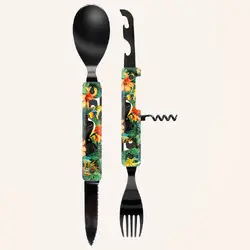 Комплект за хранене Akinod Multifunction Cutlery 13H25, Toucan