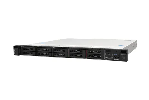 Сървър, Lenovo ThinkSystem SR250 V3, Xeon E-2434 (4C 3.4GHz 8MB Cache/55W), 1x16GB, O/B, 2.5" HS (8), SW RAID, HS 800W Titanium, XCC2 Platinum, Rails