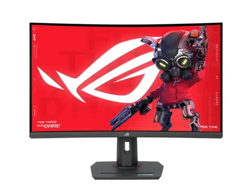 Монитор, Asus ROG Strix XG32WCS Gaming Monitor  32'', 2560x1440, Curved, 180Hz (Above 144Hz), 1ms (GTG), Fast VA, Extreme Low Motion Blur Sync, USB Type-C, FreeSync, DisplayWidget Center, tripod socket, HDR, Black