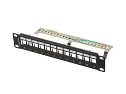 Пач панел, Lanberg patch panel blank 12 port 1U 10