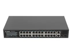Комутатор, Lanberg Switch 24 x 100MB POE+/2 x Combo Rack 19